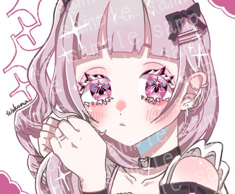 安価でキラキラなアイコン用オリキャラ描きます キラキラな瞳が特徴です！気軽にオリジナルキャラのイラストを！ イメージ2