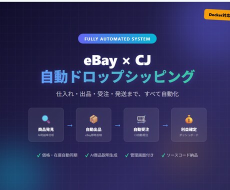 eBay自動ドロップシッピングツール作ります 仕入れ・出品・受注・発送を完全自動化するシステム構築 イメージ1