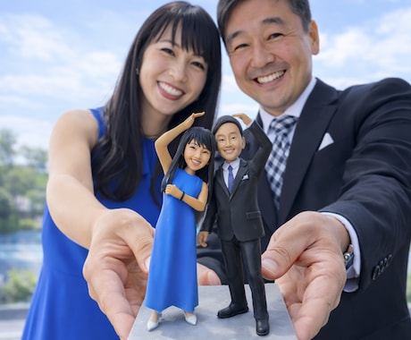 結婚祝い写真から作るフィギュア｜結婚式似顔人形ます オーダーメイド新郎新婦 結婚記念日ギフト 特別なプレゼント イメージ2