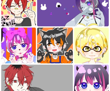 Twitch･LINE等スタンプ描きます スタンプイラスト5枚組の販売です！ イメージ2