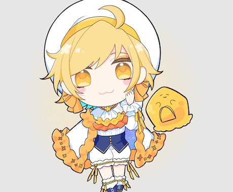 キラキラなミニキャライラスト制作いたします 一枚絵/アイコン/グッズイラスト等様々な用途に対応いたします イメージ2