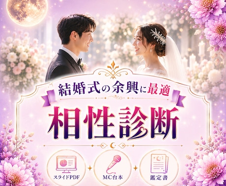 結婚式余興の相性診断スライドセット作ります イメージ1