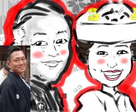 60%似ている似顔絵と動画作ります プレゼントにあげるのにちょうど良いです！ほっぺた赤いです。 イメージ1