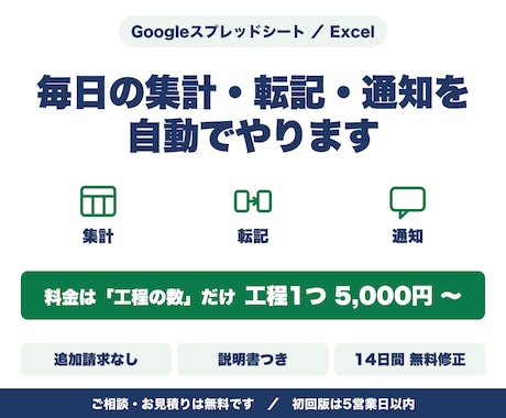 GASでスプレッドシート作業を自動化します イメージ1