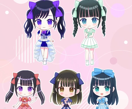 ミニキャラ★アイドルのメッセージカードを作成します シンプル・簡易向けメセカ制作★最短2日★印刷代行対応もお任せ イメージ2