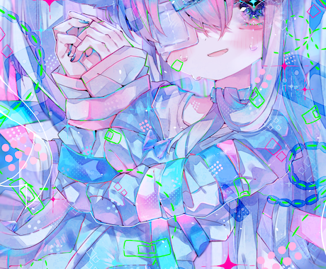 キラキラポップなイラスト描きます 活動者さま、創作者さま、個人さま！何でも描かせてください！！ イメージ2