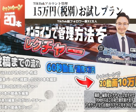 TikTok のベース動画3本作成します 32万人のアカウントを持つ弊社にお任せください！！ イメージ1