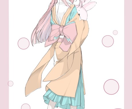オリジナルキャラクターのイラスト制作を承ります 全身も顔面アップもお任せ下さい イメージ2