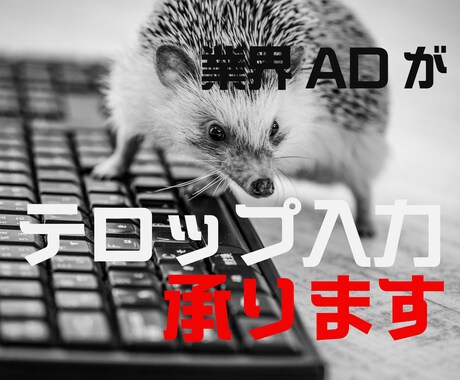 テレビ業界の端くれADが、テロップ入力頑張ります イメージ1