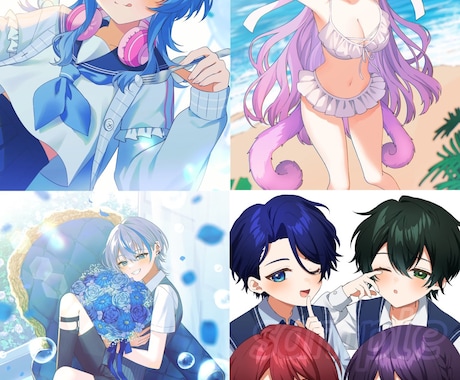 エモいアニメ塗り風イラスト描きます アイコン、歌ってみた、サムネイル、立ち絵等様々な用途に イメージ2