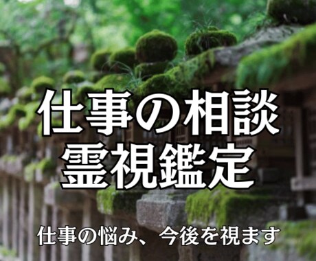仕事の悩みを霊視で占います 転職/就職/キャリア/時期/上司/同僚/人間関係etc... イメージ1