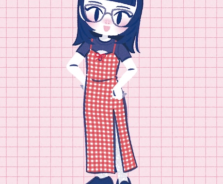 あなたの個性を、ポップな全身イラストにします お気に入りのお洋服でお洒落に自分を表現！自由な切り抜きOK イメージ2