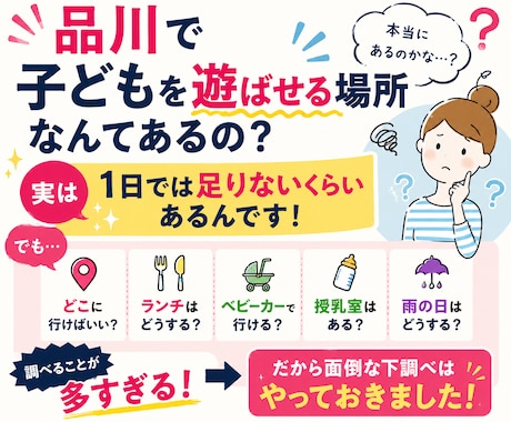 品川の子連れおでかけをラクにします 面倒な下調べを7ページに凝縮しました イメージ2