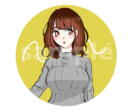 キャッチーな絵柄のアイコン制作いたします あなたの特徴や名前をお入れできます｡ イメージ2