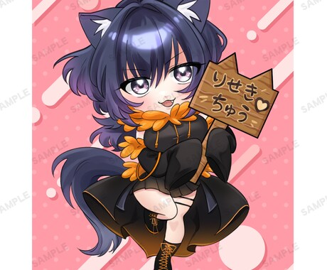 デフォルメイラスト・SDイラスト描きます SNSアイコン、立ち絵、グッズなどに！ イメージ2