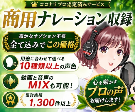 企業向けナレーション│即日対応も無料承ります イメージ1