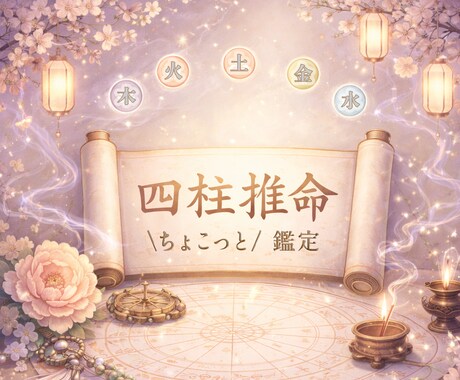 繊細さんへ。四柱推命であなたの道を紐解きます あなたの悩み、迷い、生きづらさに、そっと寄り添う言葉を イメージ1
