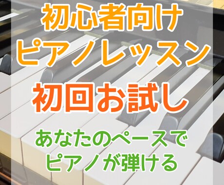初回限定1000円でピアノお試しレッスンいたします 初心者向けに、のんびりゆったりレッスンします。 イメージ1