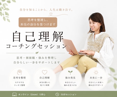 思考を整理し、あなたの強みを見つけます イメージ1