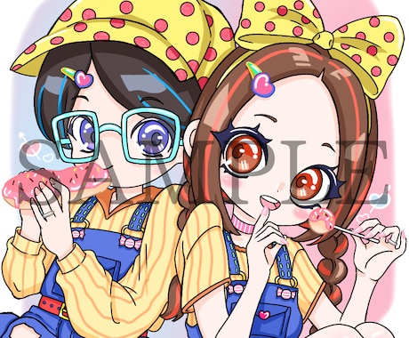 商用OK❗POPなイラスト描かせて頂きます 可愛い系からクール系まで描きます♪ イメージ2
