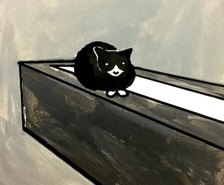白黒でモノトーン調の絵を描きます シンプルだけどどこか日常感漂う世界を描きます！ イメージ2