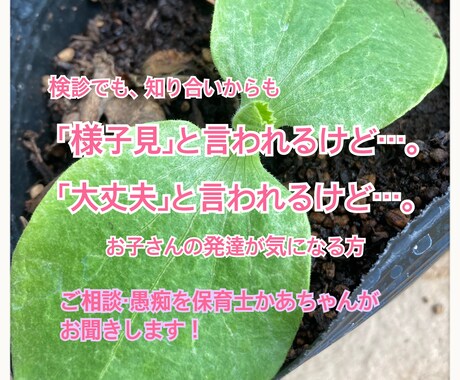 保育士かあちゃんが子育ての不安お聞きします 「様子見」「大丈夫」と言われるけどそんなモヤモヤないですか？ イメージ1