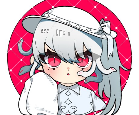 SNS用デフォルメキャラクターアイコン描きます 大きな目で、もちもちとしたほっぺのキャラクター制作 イメージ2