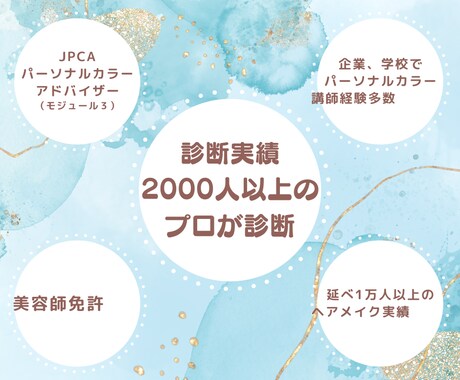 メイクのプロが12分類パーソナルカラー診断します 2千人以上の対面診断実績！的確＆分かりやすい診断いたします！ イメージ2