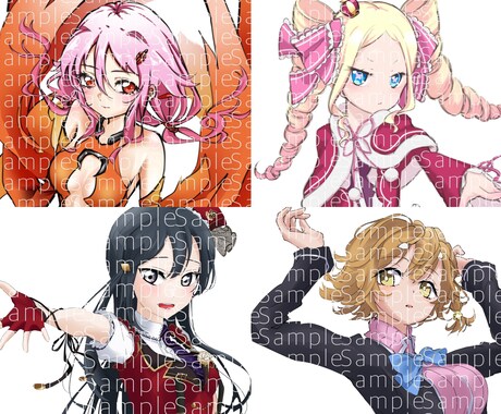 2月末まで特別価格！ 1枚絵/アイコン作成します 版権キャラ/オリキャラ 即日対応可！ご相談だけでも◎ イメージ2