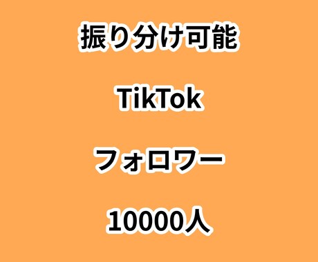 TikTokフォロワー10000人増やします ⭐振り分け可能⭐フォロワーが増えるよう拡散します！ イメージ1