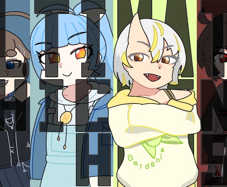 VTuber様向けのサムネイルを描き下ろします ポップでかわいいデフォルメが目立つ！ イメージ2