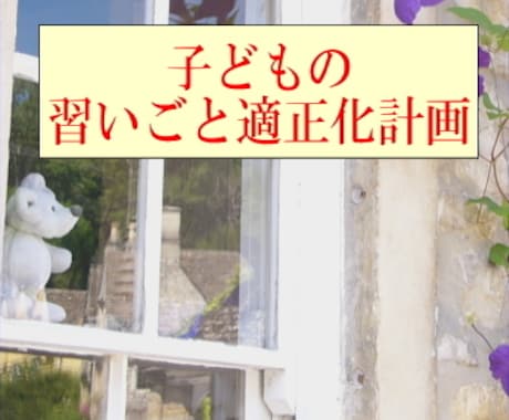 中学受験など、子どもの習い事の適正化計画します 特に、中学受験をする/ しないの判断について支援します イメージ1