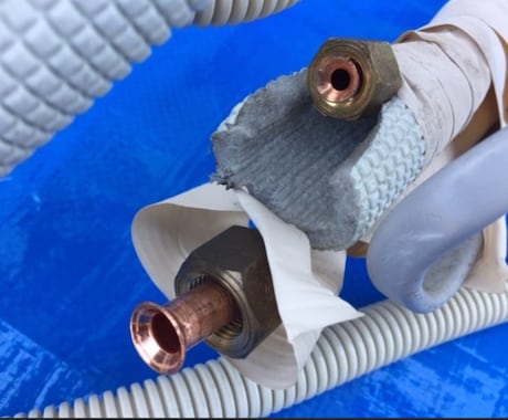 エアコンの銅管フレア加工します エアコン工事にもっとも重要で必要な銅管のフレア加工 イメージ1