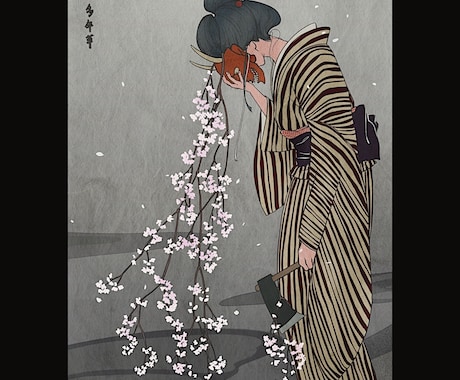 ご希望の絵柄でイラストを描きます 水彩風からアニメ塗り、浮世絵風やミュシャ風まで可能です！ イメージ2