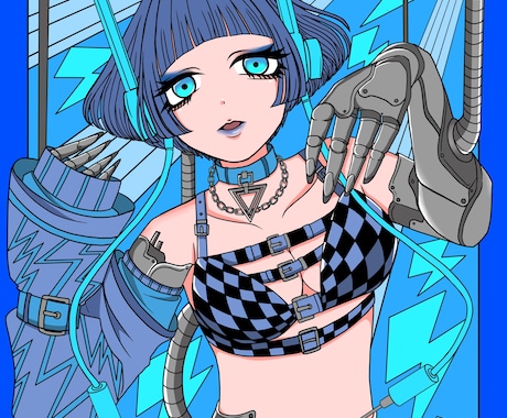 派手でファッショナブルな女の子描きます 派手で可愛い女の子のイラストが必要な方必見！！！ イメージ1