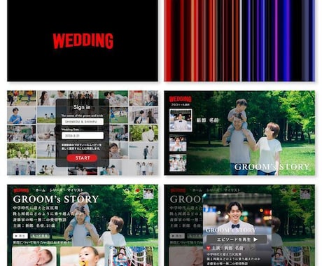 ネトフリ風 結婚式ムービーテンプレを提供します 【Canva】で自作可能なプロフィールムービー！ イメージ2
