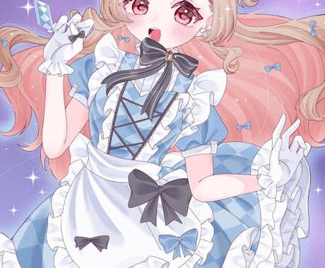 キラキラ可愛いイラスト描きます 可愛らしいイラストを描きます！活動者さんにオススメ！ イメージ1