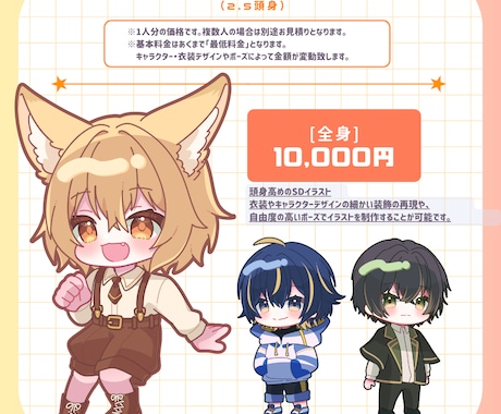 商用利用可◎かわいいミニキャライラスト描きます 色々な場面で使いやすい♪かわいいSDキャラお任せください イメージ2