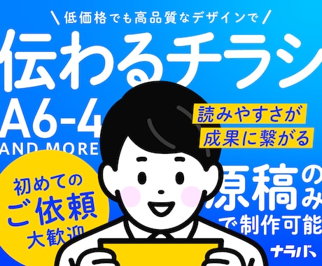 復帰！伝わるデザインで『チラシ』を制作します 視認性の高いチラシをキャリア10年以上のプロが制作します！ イメージ1
