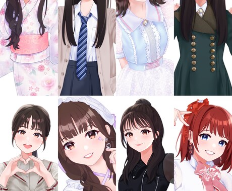 ご自身をキャラ化も！華やかな似顔絵を制作いたします アイコンから全身まで◎クリスマスプレゼントにも♪ イメージ2