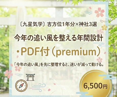 1年の追い風を見える化します 年間の吉方位整理＋活かし方ガイド イメージ1
