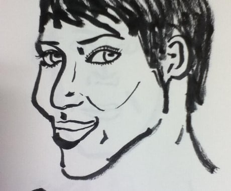 筆ペンで似顔絵描きます。 イメージ1