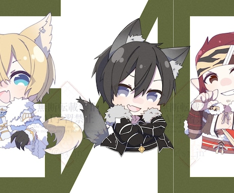 デフォルト絵作成いたします シンプルかつ可愛いデフォルト絵 イメージ2