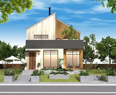 格安で高品質な外観3Dイメージパースを作成します 早い！安い！高品質！外観3Dイメージパースを作成します。 イメージ1