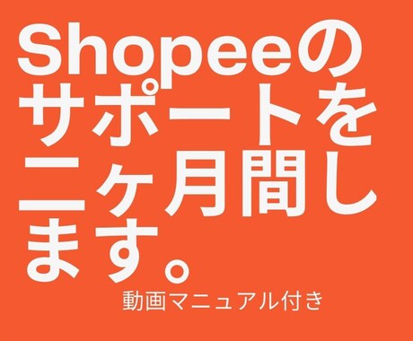 Shopee運営のサポートを2ヶ月間します マニュアル付きでサポートします。 イメージ1