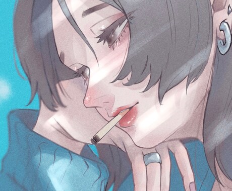 温度感のあるかっこかわいいイラストを描きます アイコンやヘッダーなど使いやすいイラストを目指します！！ イメージ1