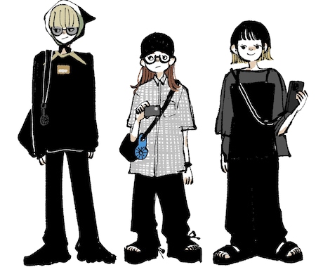 ゆるい人物イラストを描きます 眺めていたくなるような、飾りたくなるようなイラストを。 イメージ1