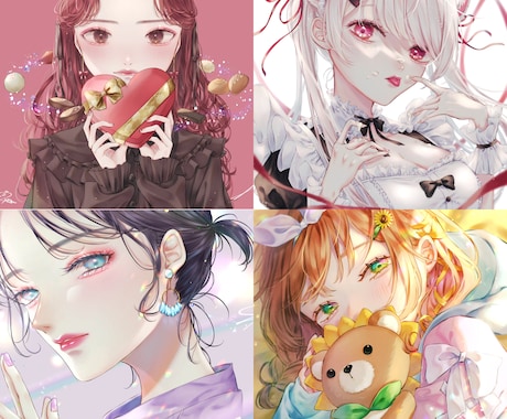 商用利用可◉綺麗で透明感のあるイラストを制作します アイコン・サムネイル・お礼品等なんでも承ります イメージ2