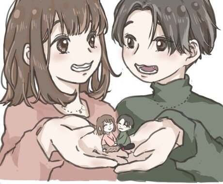2次元3次元似顔絵お描きします 推し、友達、パートナー、動物…etc イメージ2