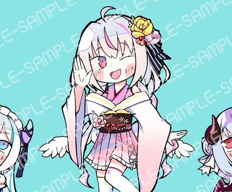 VTuber様等のイラスト制作いたします 歌ってみた等の1枚イラスト制作（ハコちゃん担当） イメージ2